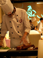 Carving the duck at your table